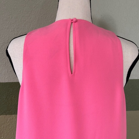 Lauren Ralph Lauren Crepe Overlay Shift Dress in Pink Sz 8 - Picture 5 of 9